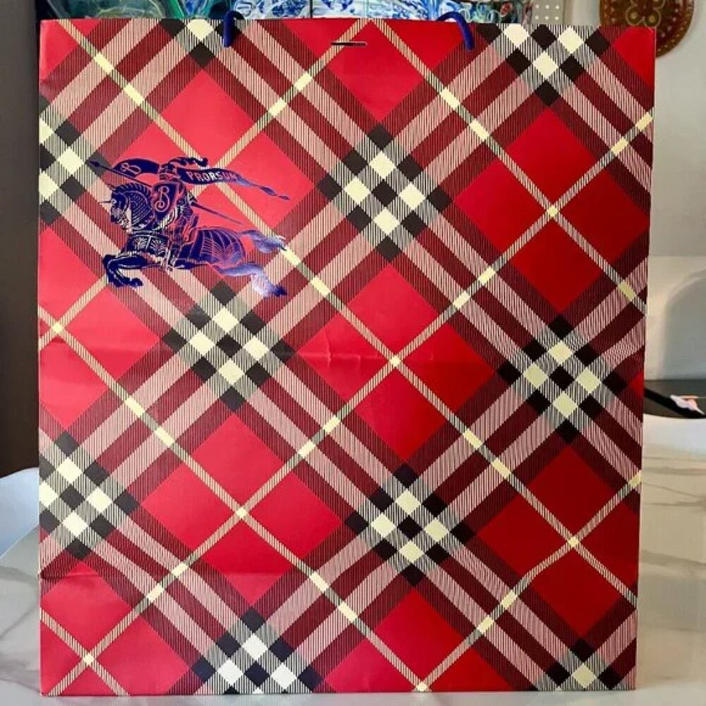 Burberry Japan Blue Label Hooded Tartan Wool Cape  + Gift Bag + Garment Bag - Picture 15 of 16